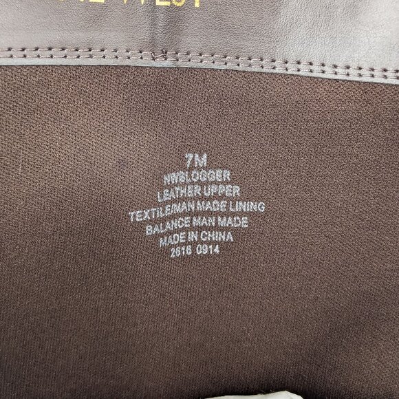 Nine West Women Blogger Brown Leather Riding Vintage Y2K Tall Boots sz 7 - Picture 8 of 8